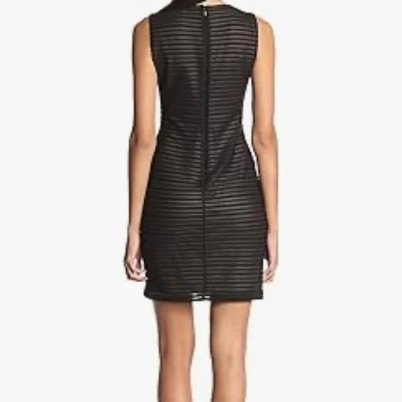 BNWT Calvin Klein Textured Black Mini Dress - Picture 2 of 7